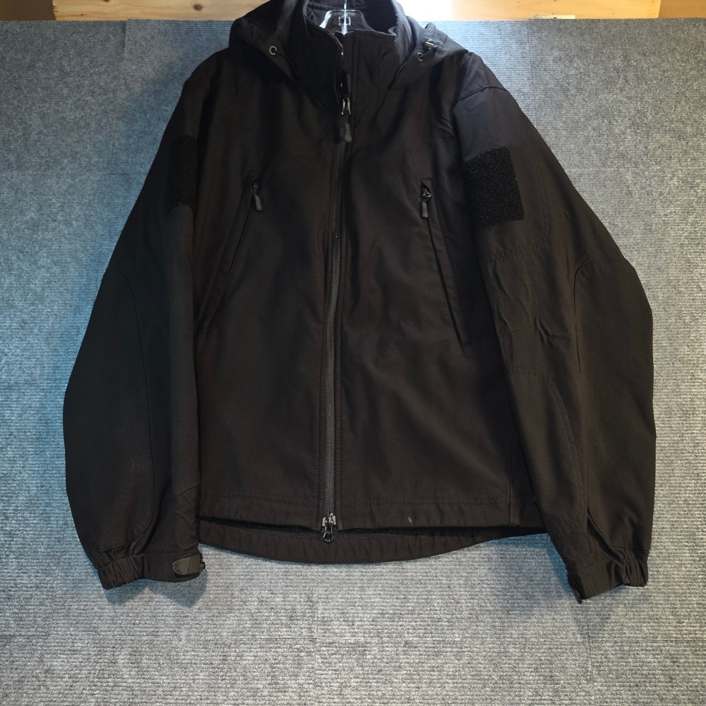 Condor Tactical Softshell Jacket Mens Size L Black Good Hooded Techwear Utility